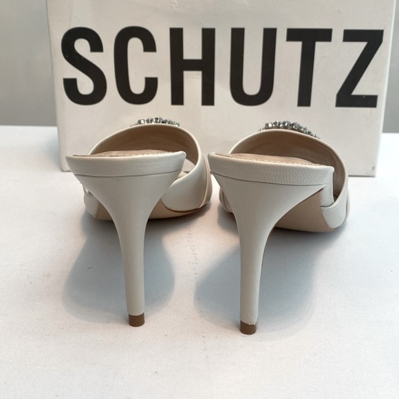 SCHUTZ • “Meisho” in Pearl Color Heel Mules - Picture 5 of 15
